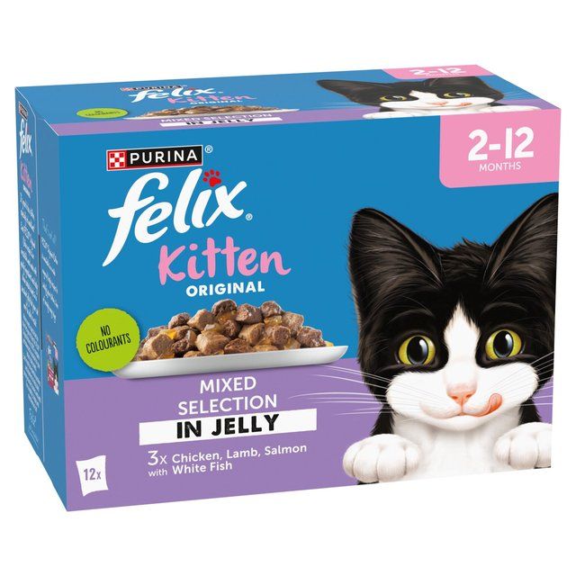 Felix Original Kitten Mixed Selection in Jelly Wet Cat Food   12 x 85g GOODS M&S   