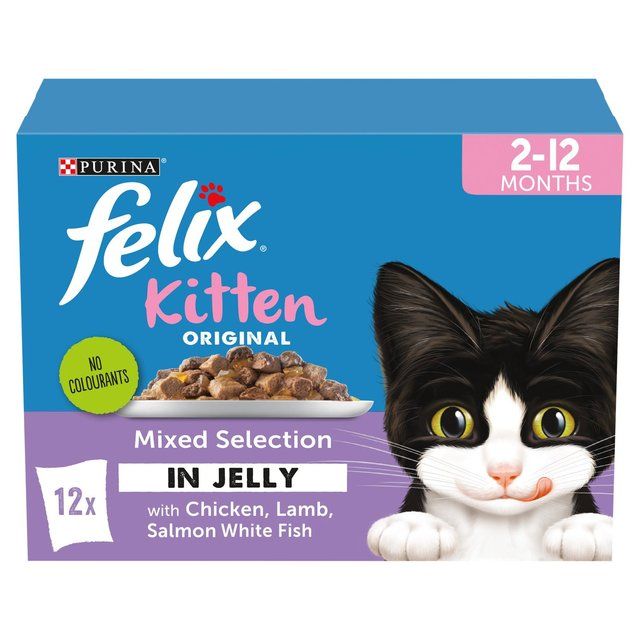 Felix Original Kitten Mixed Selection in Jelly Wet Cat Food   12 x 85g GOODS M&S   