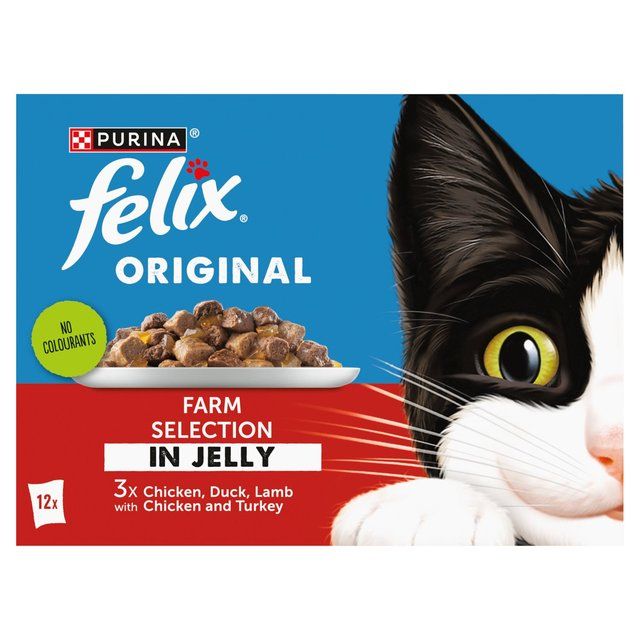 Felix Original Farm Selection in Jelly Wet Cat Food   12 x 85g GOODS M&S   