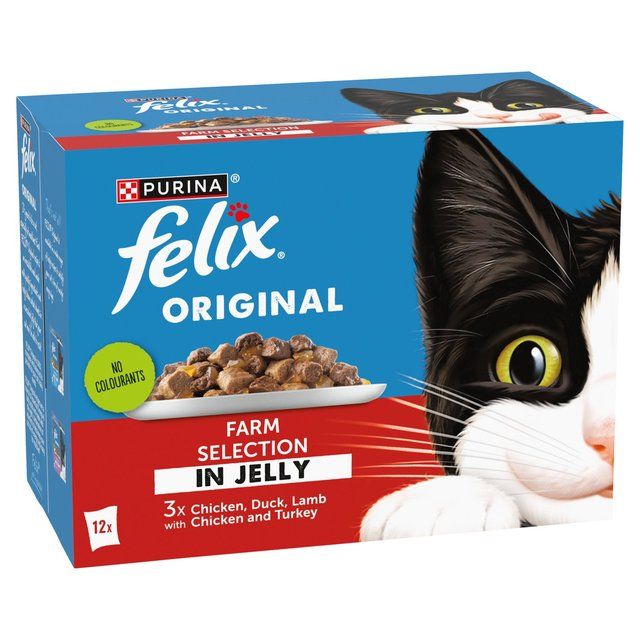 Felix Original Farm Selection in Jelly Wet Cat Food   12 x 85g GOODS M&S   