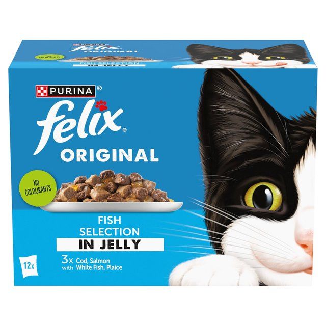 Felix Original Fish Selection in Jelly Wet Cat Food     12 x 85g GOODS M&S   