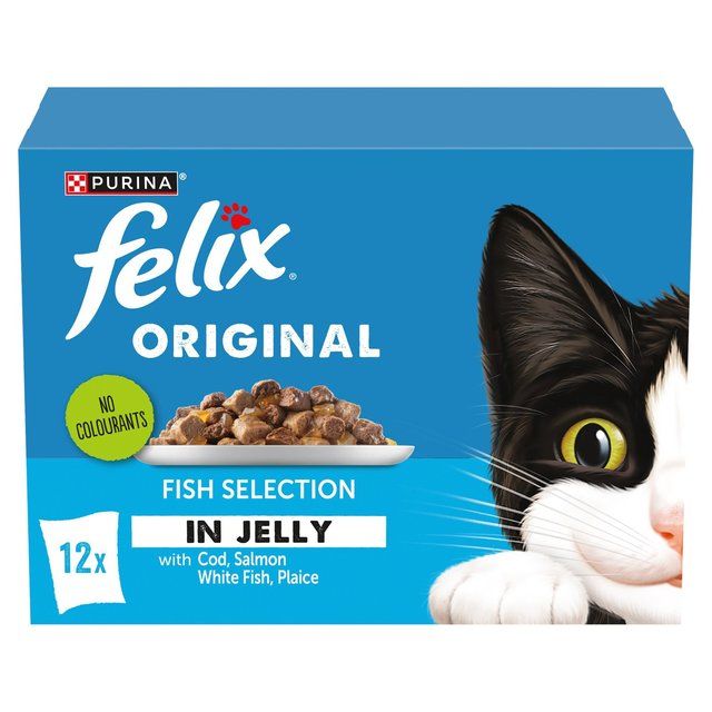 Felix Original Fish Selection in Jelly Wet Cat Food     12 x 85g GOODS M&S   