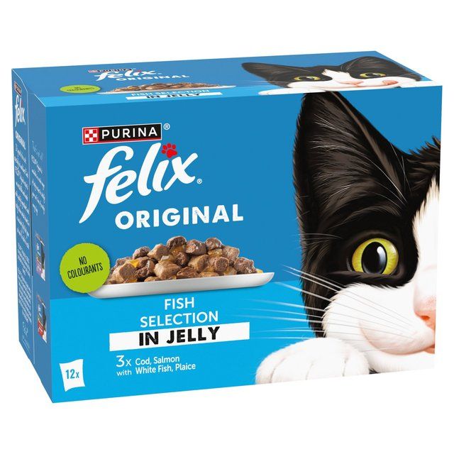 Felix Original Fish Selection in Jelly Wet Cat Food     12 x 85g GOODS M&S   