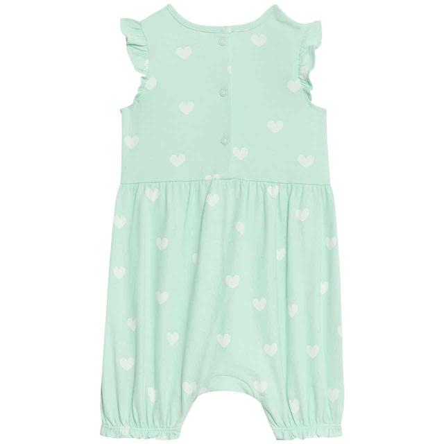 M&S Heart Romper 0 Months -3 Years Aqua