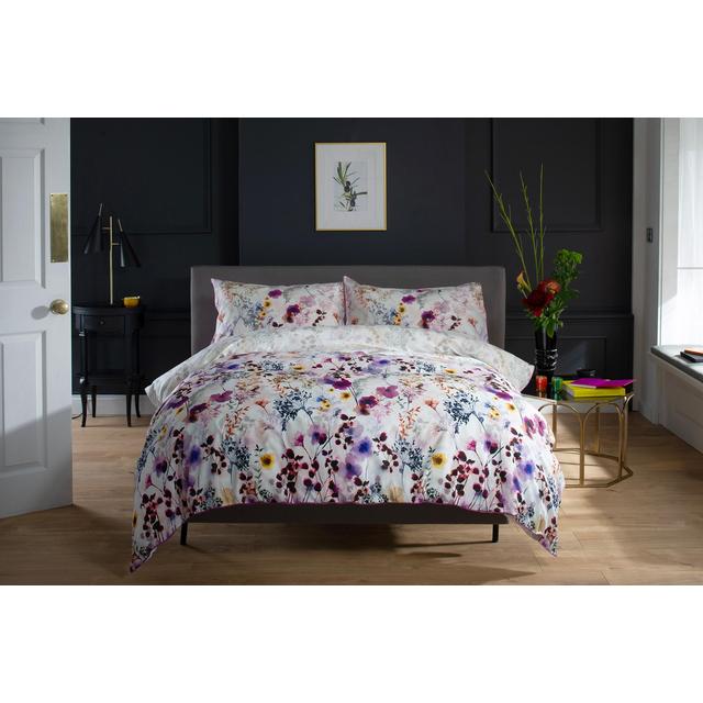 The Lyndon Company Floral 180TC 100% Cotton Duvet Set Lilac GOODS M&S   