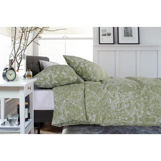 Deyongs Secret Garden 200TC Cotton Rich Duvet Set Sage GOODS M&S   