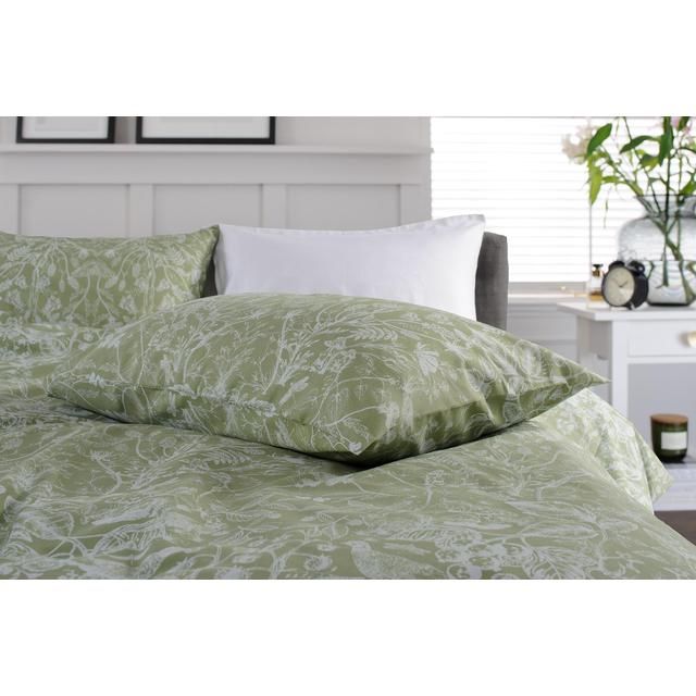 Deyongs Secret Garden 200TC Cotton Rich Duvet Set Sage GOODS M&S   