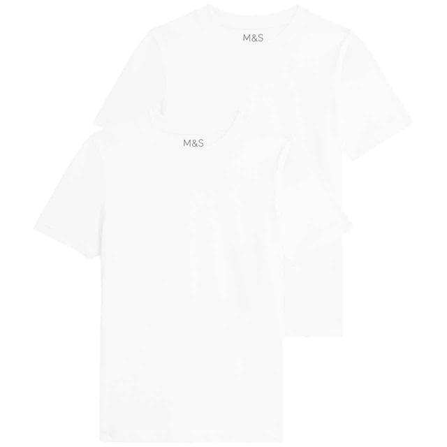 M&S Unisex T-Shirt 3-14 Years White GOODS M&S   