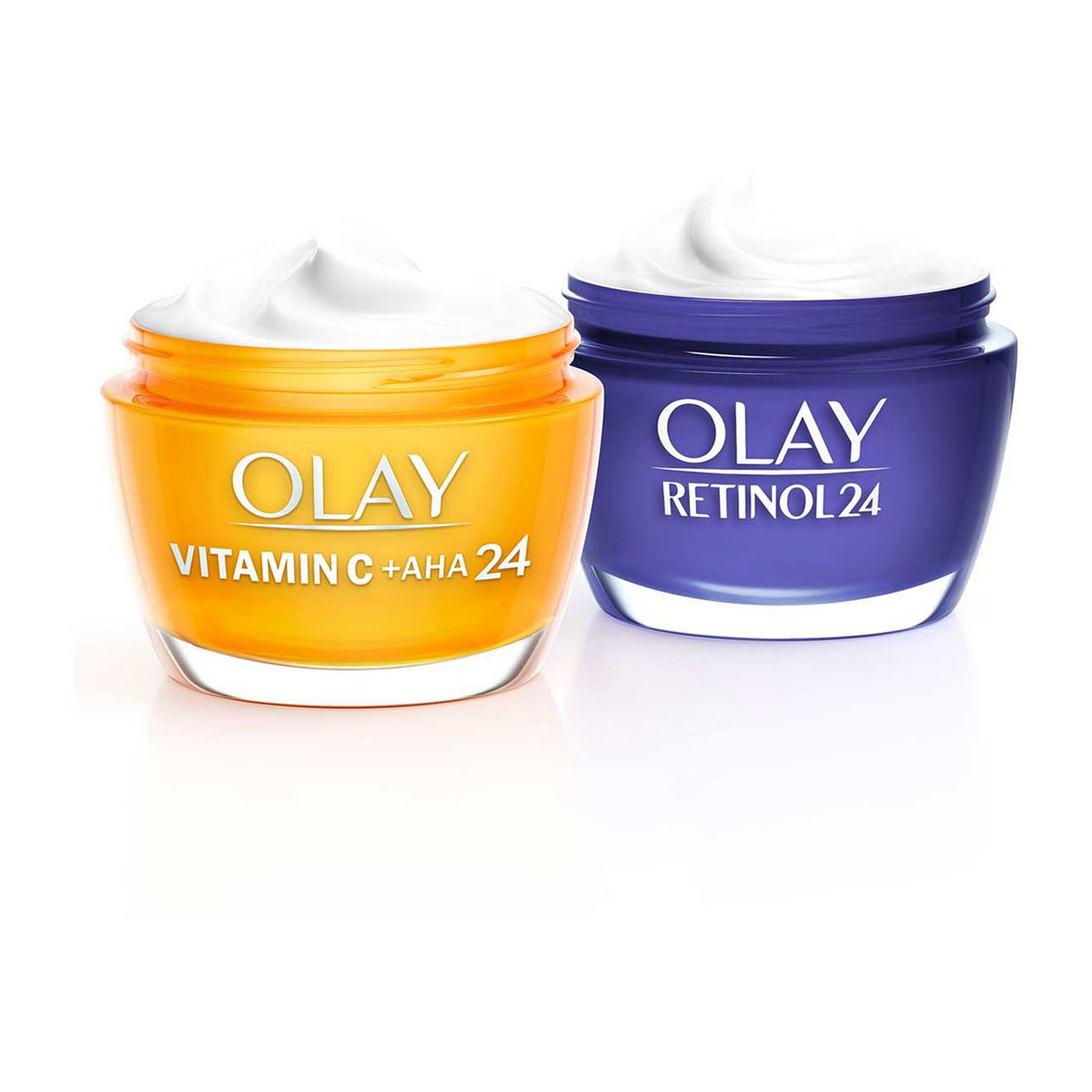 Olay Best Sellers with Vitamin C + AHA24 Day Moisturiser & Retinol24 Night Moisturiser Bundle GOODS Boots   