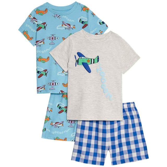 M&S Planes Shorties 2 Pack 2-7 Years Grey