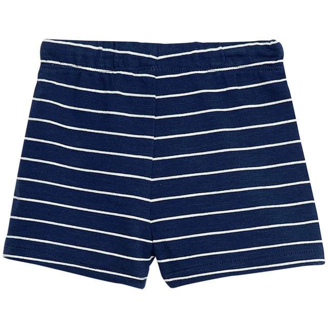 M&S Pure Cotton Striped Shorts 0-3 Years Blue GOODS M&S   