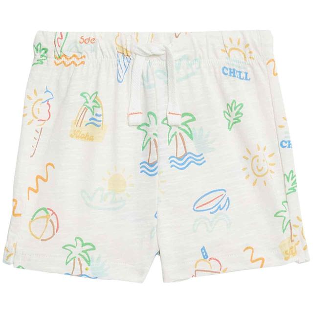 M&S Pure Cotton Shorts 0-3 Years Patterned