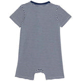 M&S Pure Cotton Striped Romper 0-3 Years Navy GOODS M&S   