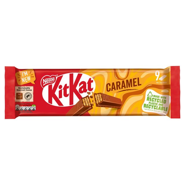 KitKat 2 Finger Caramel Chocolate Biscuit Bar Multipack   9 x 20.7g GOODS M&S   