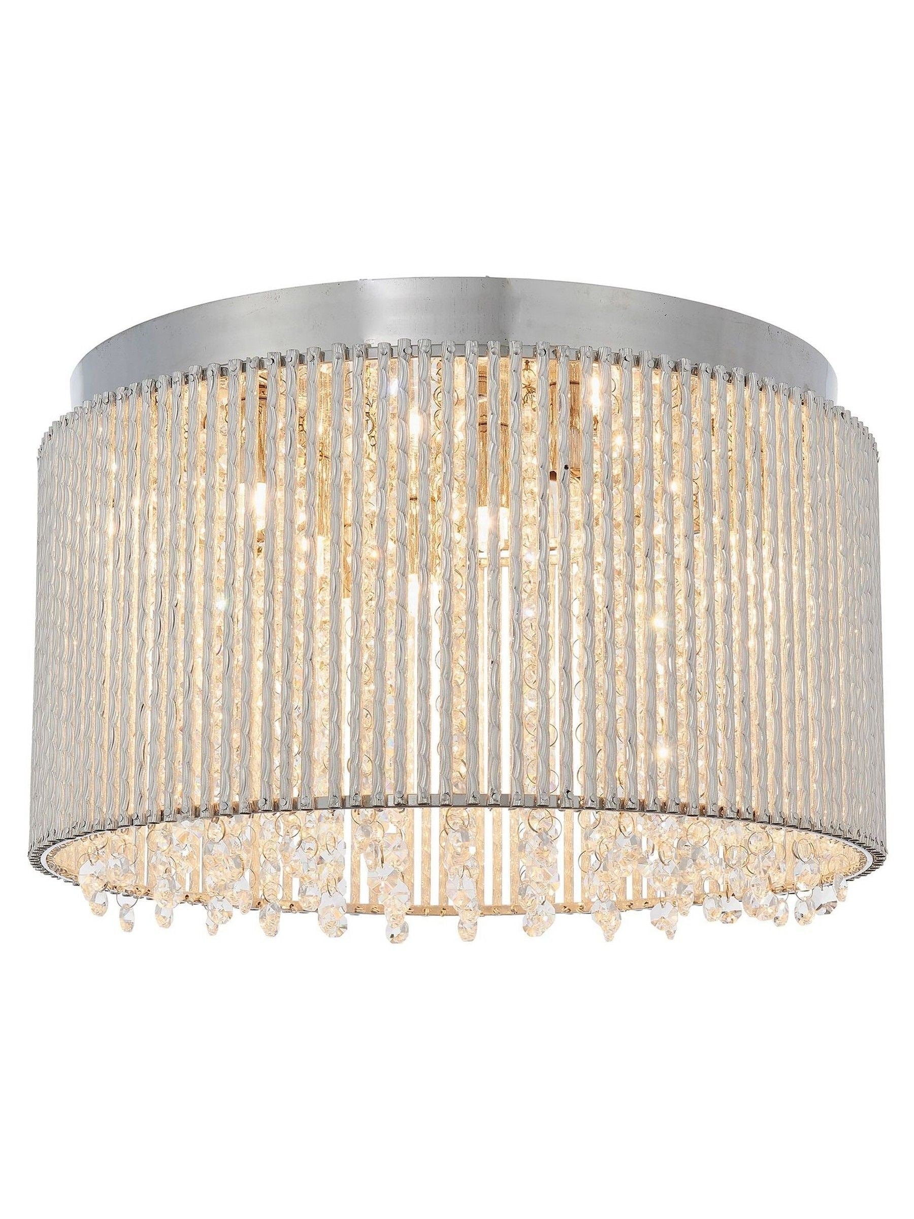 Gallery Home Petra Deckenleuchte Silber K9 Kristall Chrom (Britische Marke)