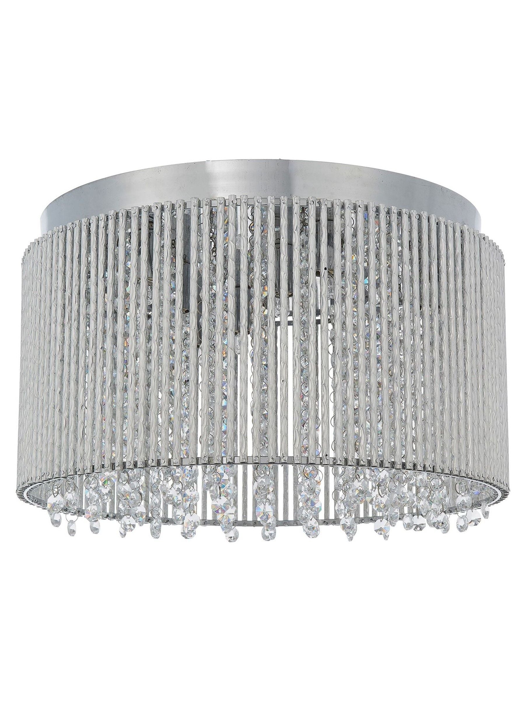 Gallery Home Petra Deckenleuchte Silber K9 Kristall Chrom (Britische Marke)