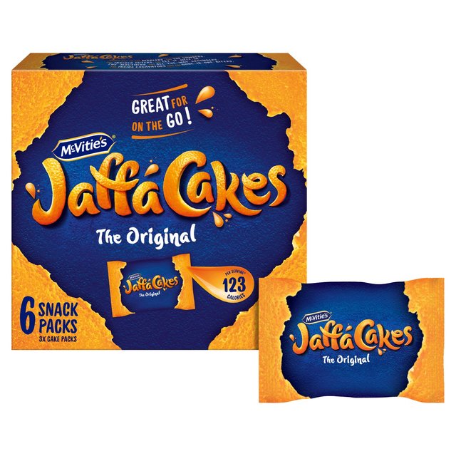 McVitie's Jaffa Cakes Original Biscuits Snack Pack 6 x 3 Cakes   198g