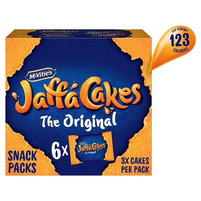 McVitie's Jaffa Cakes Original Biscuits Snack Pack 6 x 3 Cakes   198g