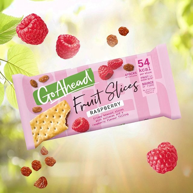 Go Ahead Raspberry Crispy Fruit Slices Snack Bars Multipack   4 x 43.6g GOODS M&S   