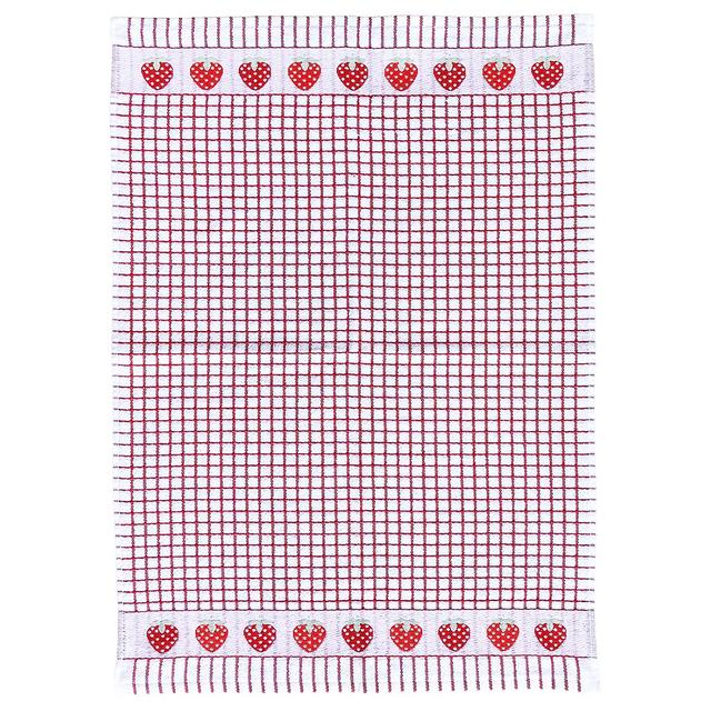 Poli-dri Jacquard Strawberries Tea Towel GOODS M&S   