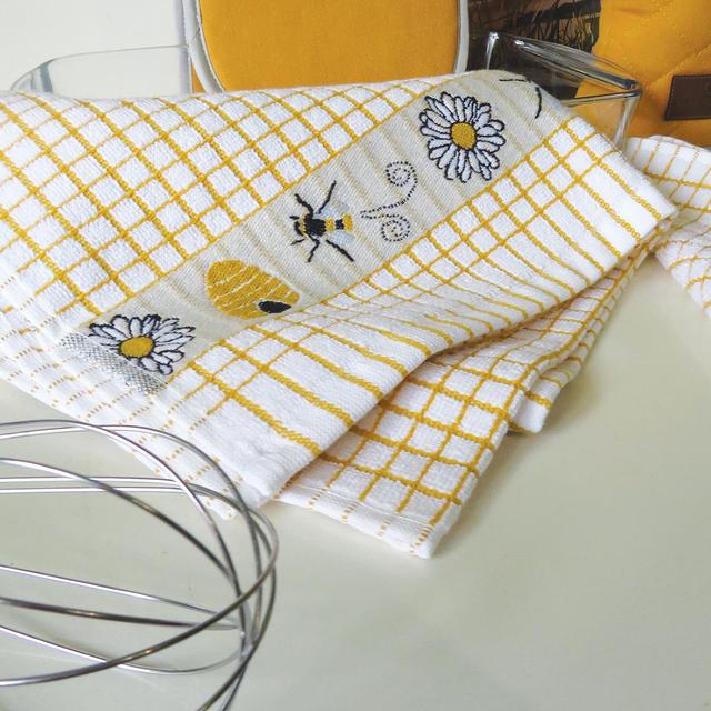 Poli-dri Jacquard  Honey Bees Tea Towel GOODS M&S   