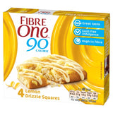 Fibre One 90 Calorie Lemon Drizzle Squares   4 x 24g GOODS M&S   