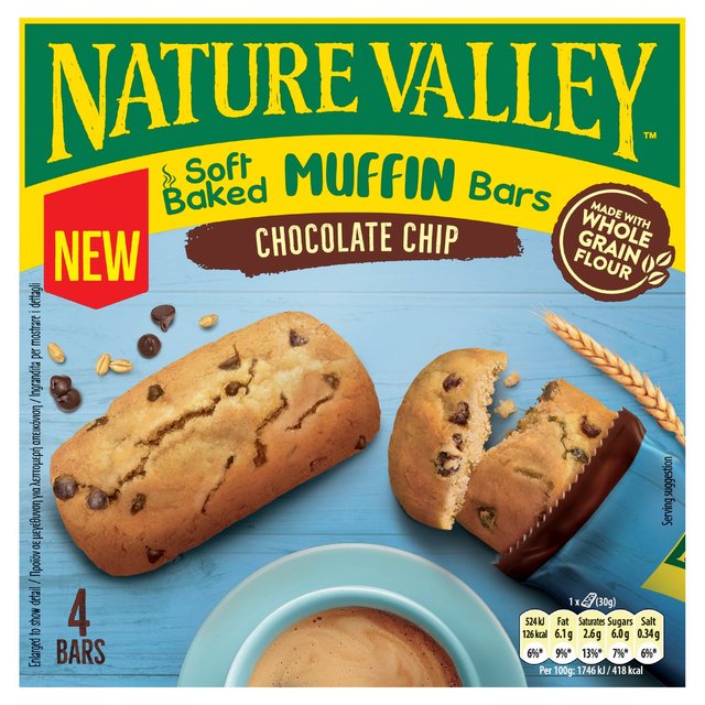 Nature Valley Muffin Bars Chocolate Chip Cereal Bars   4 x 30g GOODS M&S   