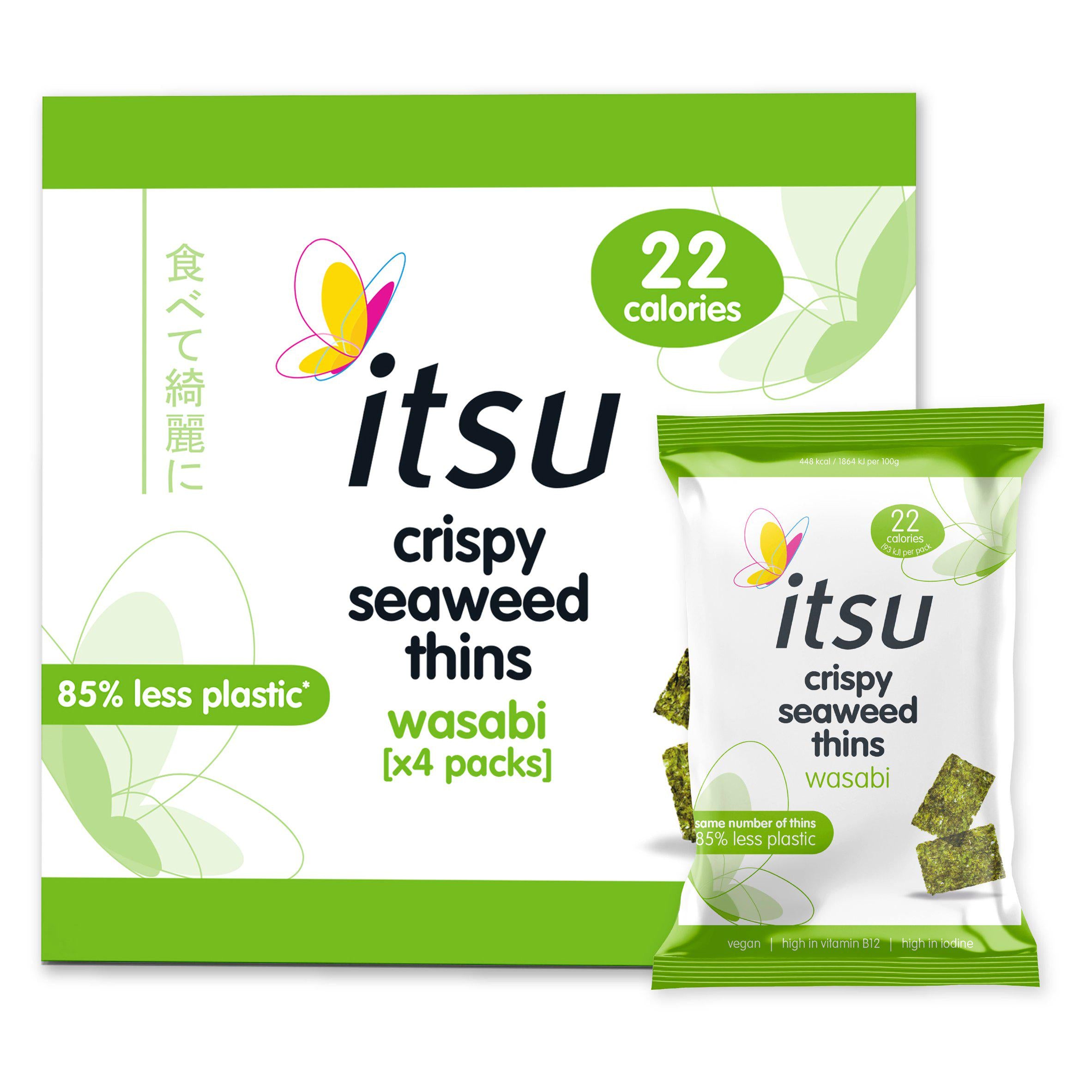 itsu Crispy Seaweed Thins Wasabi 4x5g GOODS Sainsburys   