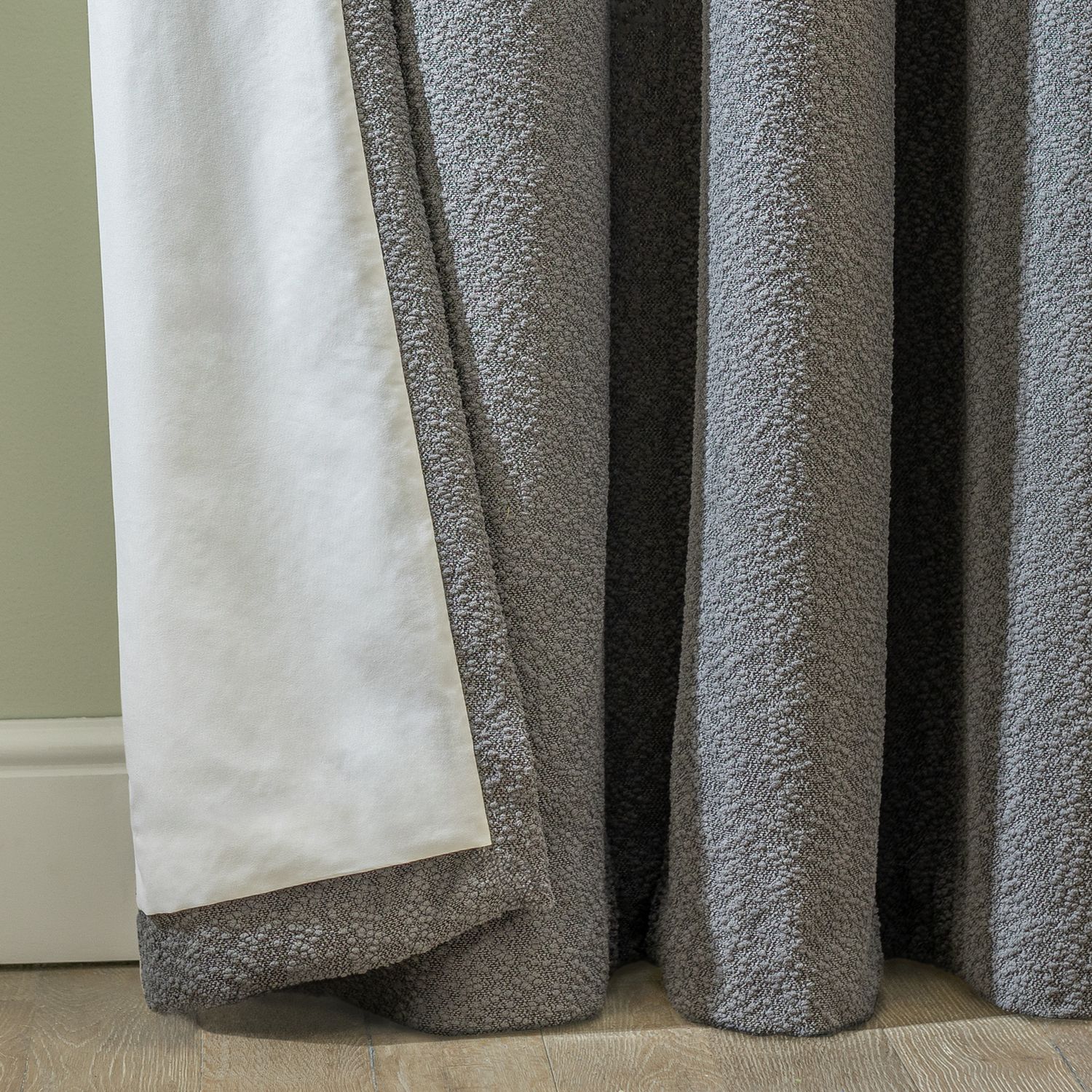Habitat Boucle Blackout Eyelet Curtains - Dark Grey - 168x183cm