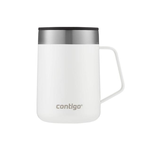 Contigo Streeterville Salt White Stainless Steel Desk Mug   420ml GOODS M&S   