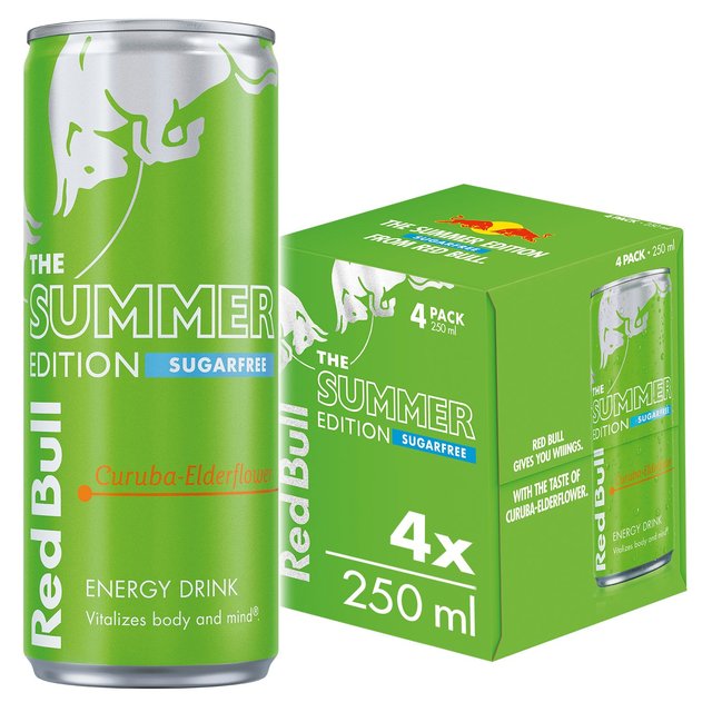 Red Bull Sugar Free Summer Edition Curuba-Elderflower   4 x 250ml