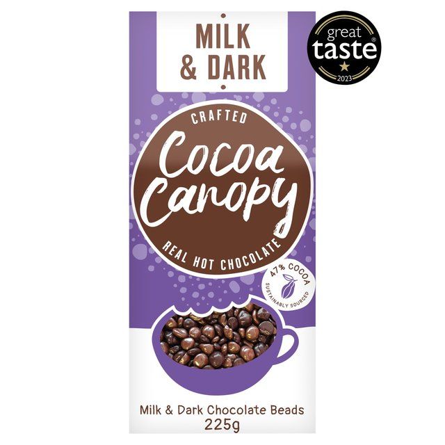 Cocoa Canopy Milk & Dark Crafted Hot Chocolate Beads   225g GOODS M&S   