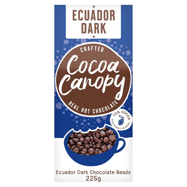 Cocoa Canopy Ecuador Dark Crafted Hot Chocolate Beads   225g GOODS M&S   