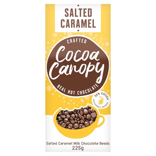 Cocoa Canopy Salted Caramel Crafted Hot Chocolate Beads   225g GOODS M&S   