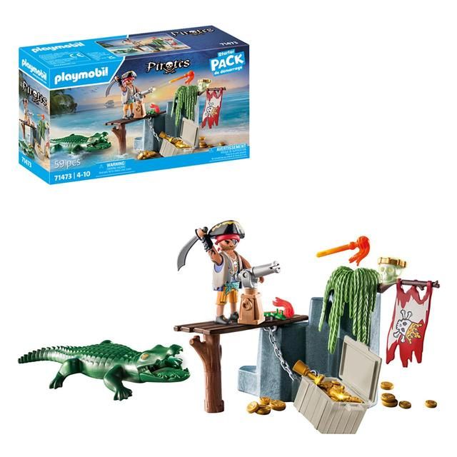 PLAYMOBIL 71473 Pirates Pirate with Alligator Starter Pack