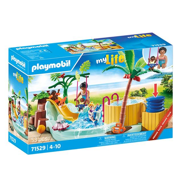 PLAYMOBIL 71529 My Life Children's Pool with Whirlpool Promo Pack