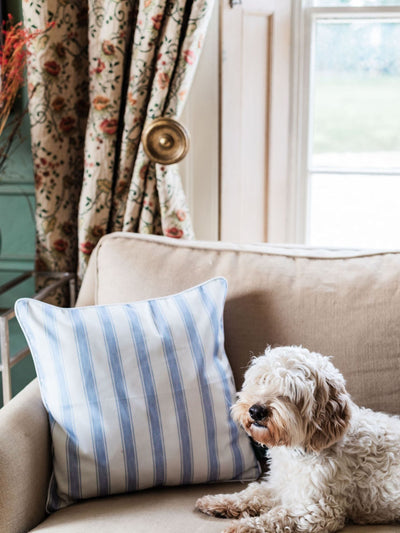 Next Avalon Home Mid Blue Stripe Cushion Cover 45x45cm- Buy online at McGrocer