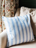 Avalon Home mid blue stripe cushion cover 45x45cm, UK version