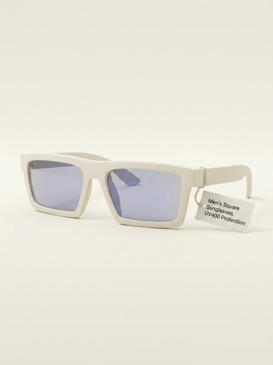 Prada Linea Rossa men's rectangular sunglasses black mirror purple (British brand)