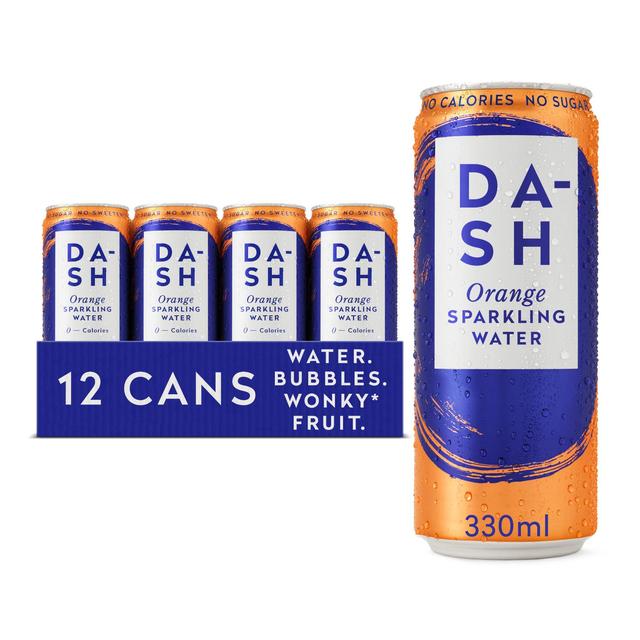 DASH Orange Infused Sparkling Water    12 x 330ml