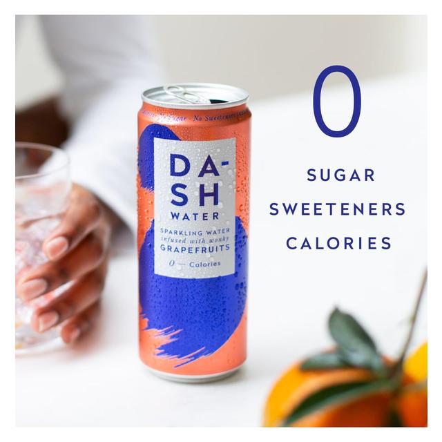 DASH Grapefruit Infused Sparkling Water   4 x 330ml GOODS M&S   