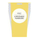 M&S White Reusable Picnic Tumblers   4 per pack GOODS M&S   