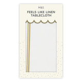 M&S White & Gold Feels Like Linen Tablecloth GOODS M&S   