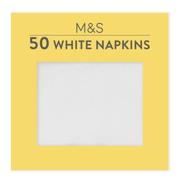 M&S White Paper Napkins   50 per pack GOODS M&S   