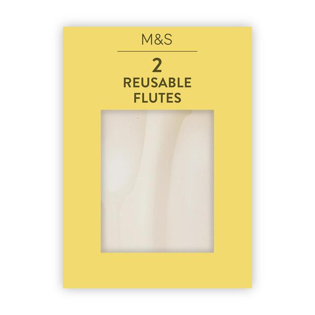 M&S Reusable Champagne Flutes   2 per pack