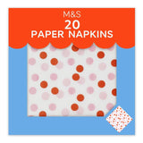 M&S Pink Spotty Paper Napkins   20 per pack GOODS M&S   