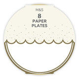 M&S White Paper Plates   8 per pack GOODS M&S   