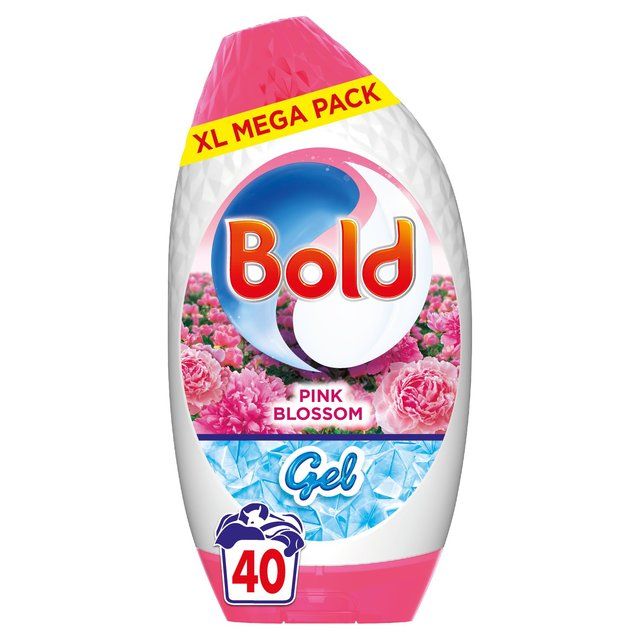 Bold 2In1 Washing Liquid Gel Pink Blossom 40 Washes   1320ml