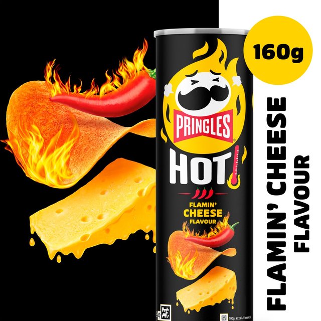 Pringles Hot Flamin' Cheese Sharing Crisps   160g GOODS M&S   