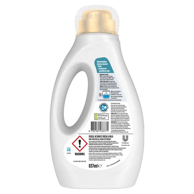 Persil Ultimate Fresh and Mild Non Bio Laundry Washing Detergent 31 Washes   837ml GOODS M&S   